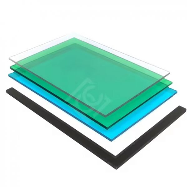 Sound insulation UV coat green color transparent polycarbonate solid ...